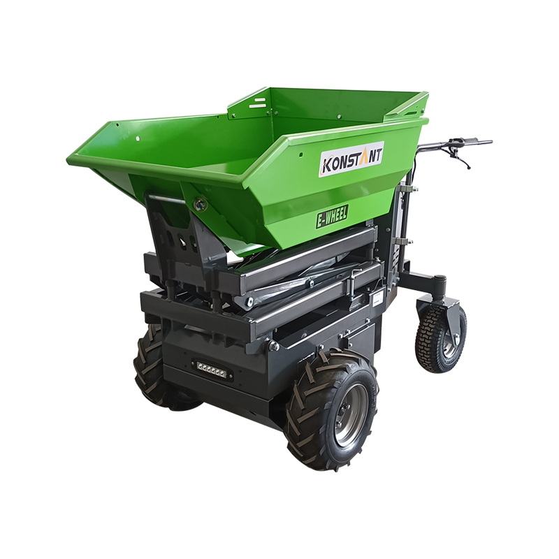Power Barrow Mini Dumper 100% Electric Drive Electromagnetic Brake System Hydraulisk Tipping and Lifting 