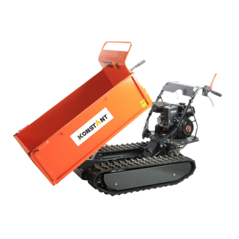 500 kg benzinkraftsporet Barrow Construction Garden Crawler Mini Dumper