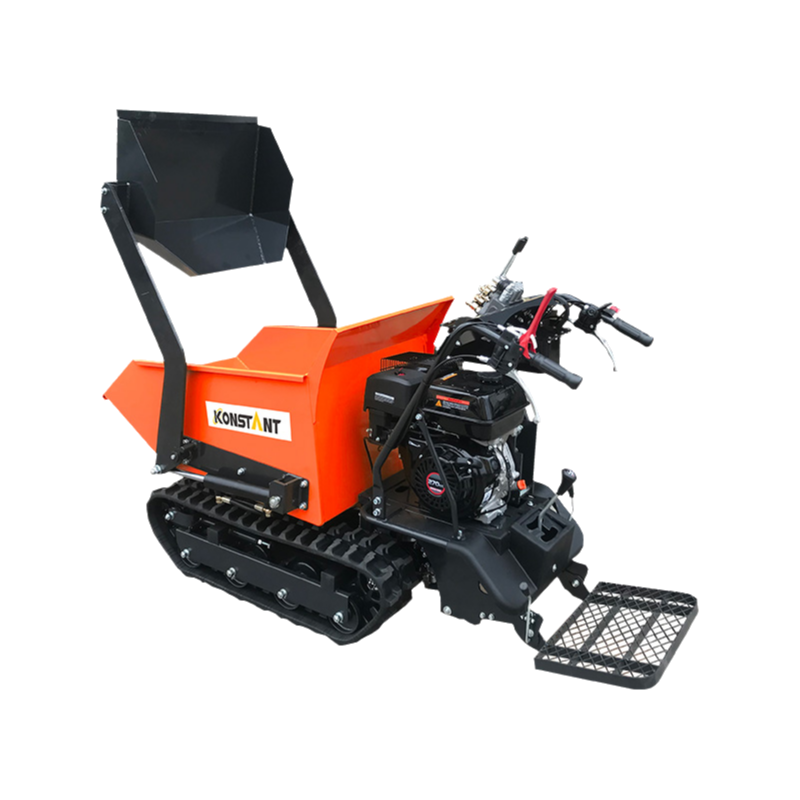 Caterpillar Drive kraftfuld vippepræsidenthydraulik og praktisk skovlknyttet benzindrevet mini -crawler -dumper